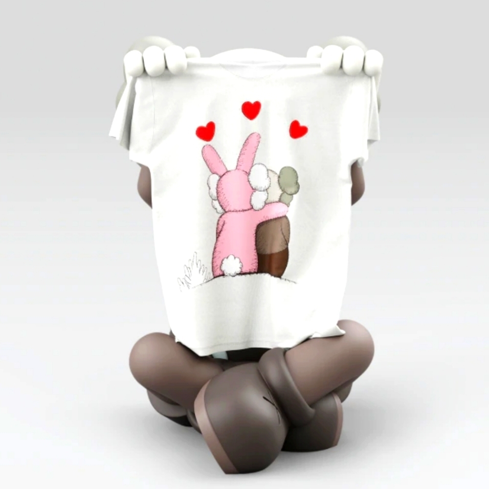 KAWS x WARHOL Uniqlo t-shirt Size Medium Authentic New 476350 Pink Gray